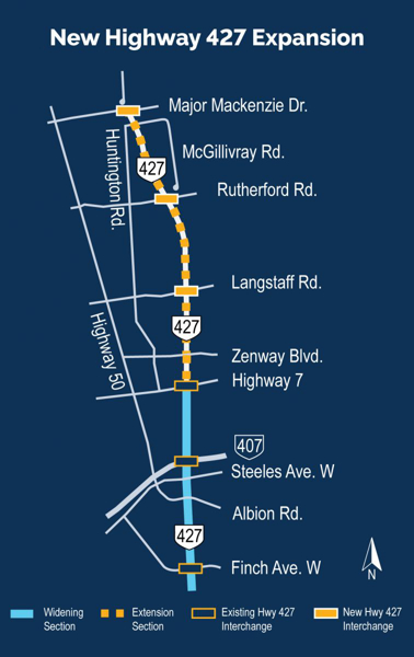 New Highway 427 expansion