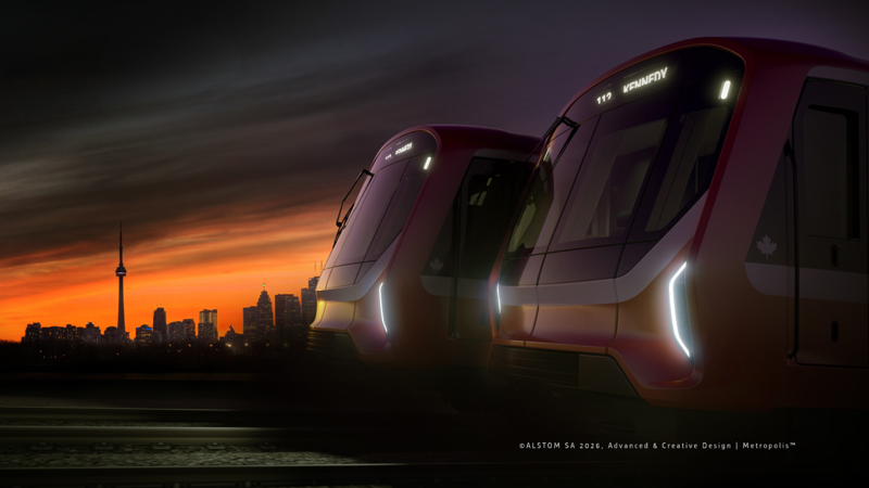 Conceptual rendering for the new TTC's Line 2 subway trains