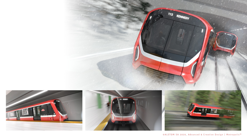 Conceptual rendering of the new TTC’s Line 2 subway trains