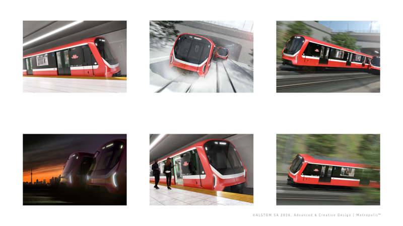 Conceptual rendering of the new TTC’s Line 2 subway trains
