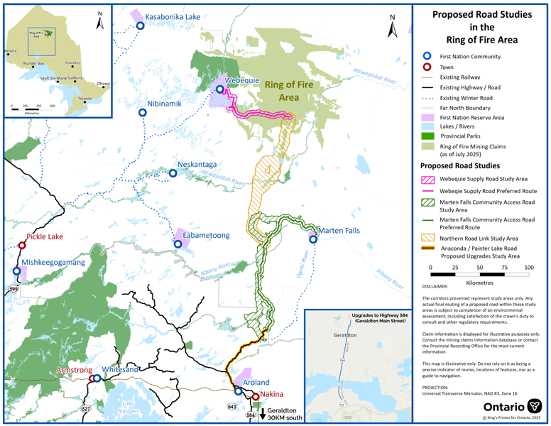 Proposed Road Studies in the Ring of Fire Area