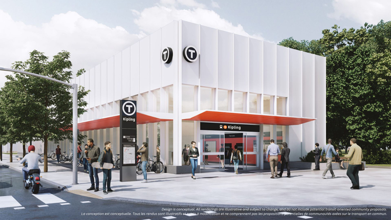 A conceptual rendering of the future Kipling-Eglinton Station.